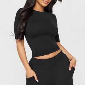 NWT Fabletics Cropped Ribbed Stetch Shirt Womens XL